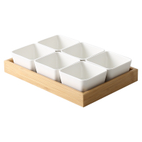 半个许仙日式组合分格陶瓷干果盘客厅水果拼盘糖果瓜子零食点心小吃坚果盘2020款 6个方零食盘新款