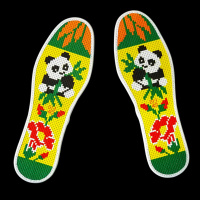 半个许仙精准手工刺绣结婚十字绣鞋垫半成品情侣男女自己绣花新款加厚手工印花鞋垫 红色007 35