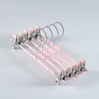 半个许仙衣柜家用晒裤子夹衣架jk裙夹夹子不锈钢晾裤架挂钩内衣专用 (纳米-夹子):北欧杏