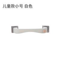 免打孔卫生间浴室置物架毛巾架壁挂单杆浴巾架置物架洗澡间凉毛巾挂架 【成人款】大号-蓝色