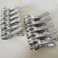 半个许仙不锈钢夹子大号防风卡扣衣架开口晒衣夹强力晾被子衣服防滑小夹子家居日用品