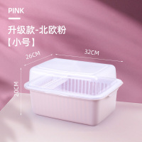 半个许仙婴儿奶瓶收纳箱防尘宝宝晾干沥水架家用多功能餐具收纳盒大号带盖收纳用品