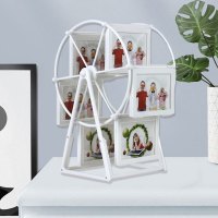 半个许仙摩天轮创意大风车旋转5寸相框桌面摆台摆件相架订做相册带洗照片家 5寸复古浮雕款 5寸[组装好][含洗12张照片]