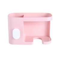 半个许仙创意吹风机架卫生间置物架 吸壁式电吹风挂架 无痕免打孔风筒架子 置物架粉色