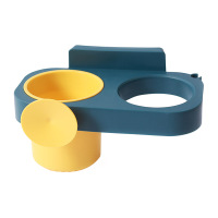 半个许仙无痕吹风机架置物架子卫生间浴室挂壁式电吹风筒架吹风机架 蓝黄