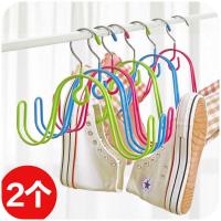 半个许仙晒鞋子衣架创意弧形挂钩双钩晒鞋架可连挂晾鞋架 防风晾晒挂架