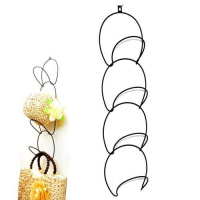 半个许仙简装挂式连环衣帽架收纳挂架 包包帽子丝巾挂架挂衣架