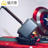 2.0新版 1:1金属雷神之锤 锌合金雷神索尔暴风战斧摆件模型 新版1:1金属锤子+新版爆浆发光底座