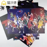 NBA星海报 詹姆斯威少欧文乔丹哈登贴纸壁画墙贴壁纸 海报8张