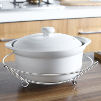 半个许仙厨房不锈钢圆形锅架加厚放锅架收纳架置物架隔热防烫锅垫砂锅架子 大号