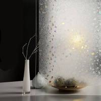 卫生间浴室防走光家用防窗户隐私玻璃贴纸立体3D磨砂装饰贴膜 鹅卵石/日本无气味 90x400cm