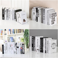 半个许仙假书摆件 欧式创意办公室黑白灰风格书柜书架办公桌假书装饰书籍摆设仿真书摄影道具假书模 黑白灰随机100本平均重复