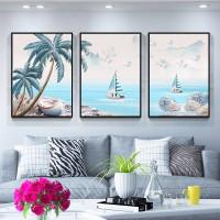 半个许仙客厅墙面装饰画北欧风格沙发背景墙挂画现代简约三联墙画 A款[孤傲麋鹿] 70*90cm25mm厚板[防水纹理膜]