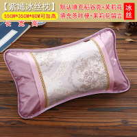 半个许仙夏天凉枕头竹凉枕用学生夏季茶叶藤枕头冰丝麻将凉席枕头 棉麻冰丝枕40-60特大号
