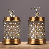 半个许仙轻奢玻璃水果盘创意简约装饰水果盘客厅家用北欧风格甜品台摆件 三层果盘高58CM