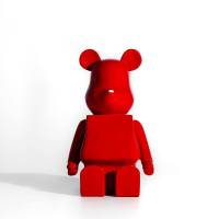 创意可爱存钱罐客厅熊不可取储蓄罐儿童卡通储钱罐硬币大容量摆件 红色熊存钱罐(可取)