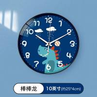 卡通儿童静音钟表挂钟用客厅卧室可爱时尚创意时钟表挂墙简约 12英寸棒棒龙 12英寸