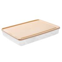 可叠加带盖鸡蛋收纳盒厨房冰箱食物保鲜盒塑料鸡蛋格蛋托鸡蛋盒 粉色