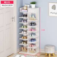 多层鞋架简易用经济型小型迷你鞋柜宿舍口大容量置物架省空间 八层暖白色