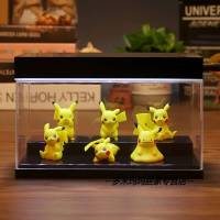 动漫神奇宝贝宠物小精灵皮卡丘手办公仔口袋玩具模型蛋糕摆件 30款场景皮卡丘 玩偶+展示盒+灯(插电)