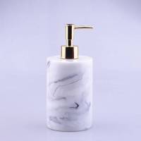 欧式卫浴洗漱用品套件样板房浴室摆件洗手液瓶香薰托盘套装 纺大理石带电动牙刷架五件套