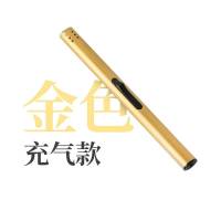香薰蜡烛点火香氛电子点火器天然气加长打火机棒可充气厨房家用 电镀-脉冲点火器-金色[充电款]