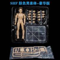 figma2.0男女绘画素体关节可动绘画素描美术参考人体模型摆件人偶 肌肤色(男)豪华版