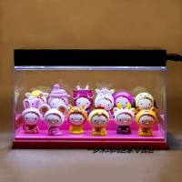 hellokitty公仔情侣款创意摆件12生肖凯蒂猫手办盲盒女生 4cm44款kitty 玩偶+展示盒+灯饰