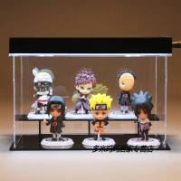 动漫Q版全套火影忍者手办模型公仔人偶晓组织摆件鸣人佐助卡卡西 10cmAB12款中号火影 公仔+展示盒+灯饰