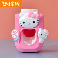 半个许仙卡通可爱创意挤牙膏器儿童壁挂式粘贴免打孔懒人牙膏挤压器置物架 1个装 坐姿蓝胖子