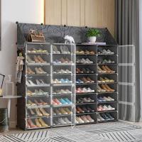 简易口透明鞋盒20个装aj鞋柜用抽屉式省空间放鞋架子收纳神器 [5列]10层[全家用款]