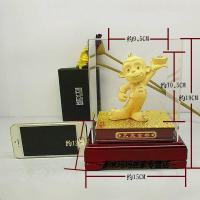 绒沙金猴子金猴摆件招财商务礼品生肖猴年贺岁吉祥物镀金工艺品 拍下,直接发货