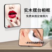 纹绣美甲装饰画眉毛图片院装饰眉眼唇半挂画店墙壁画 3张(可照片定做) 8寸黑框(15X20cm)加厚18mm实木挂墙
