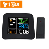 半个许仙无线电子温湿度计高精度家用室内室外家用闹钟多功能温度计超大屏 多款随机发货