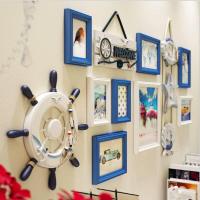 墙上实木装饰品+挂画客厅 3d立体墙面装饰品创意欧式实木相框墙壁挂画卧室客厅餐厅墙上挂件 实木93白原