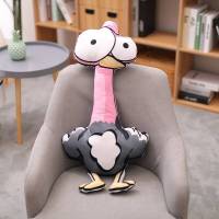 女生床上摆件可爱 ins动物北欧风格抱枕靠垫沙发床上摆件装饰品可爱女生床头靠枕头 火烈鸟 大号65-80cm