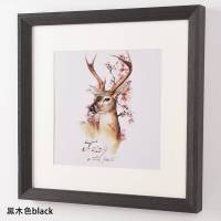 国画框 正方形实木画框装裱画框外框33 38 50书法宣纸相框挂墙定制 黑木色 可放70*70cm