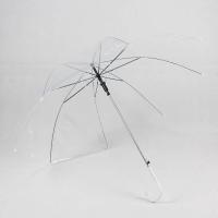 通明雨伞 学生自动折叠伞雨伞通明雨伞素色折叠伞 16开大透明白