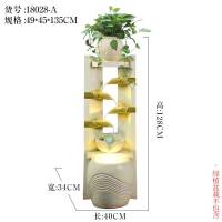 现代轻奢流水摆件 电视柜旁边落地摆件家居饰品现代简约加湿器客厅创意欧式流水喷泉 18028A款高128CM