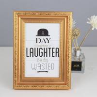 照片镜框 创意装饰小相框摆台挂墙家居组合简约照片镜框 鎏莲金 定制尺寸(联系客服,单拍)