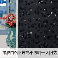 窗户贴膜太阳膜单向透视 玻璃贴纸自粘遮光全黑色窗窗花纸隔热膜窗贴遮阳防窥 静电免胶黑不透S 120x300cm