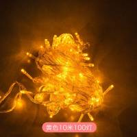 相片墙悬挂式 麻绳照片墙装饰夹子麻绳创意个性相片相册相框网韩式悬挂无痕钉 小米灯-黄色