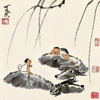 牧童骑牛挂画 装饰画客厅卧室玄关餐厅酒店无框油画布画芯新中式 167 其它尺寸宣纸(需装裱使用)画布画芯