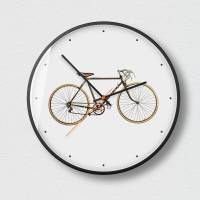 木纹中式钟表 网红挂钟客厅家用时尚卧室静音创意潮流北欧时钟挂墙 01金属黑框 14英寸