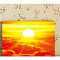太阳挂画 旭日东升装饰画客厅挂画卧室壁画画红太阳无框画鸿运当头 红太阳E款 60*8025mm厚板+水晶膜单幅