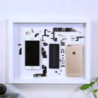 手机零件相框 手机拆机装裱框相框标本框拆解零件收藏立体框旧硬盘手工di 简约黑色 小24寸[40.6*60.9cm挂墙]