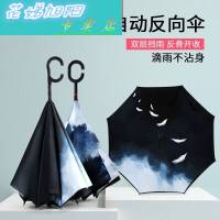 双层雨伞反向伞免持式长柄超大自动反开汽车伞德国创意车用晴雨伞男太阳伞女防紫外线遮阳伞防晒伞折叠伞大网 自动反向伞(鱼)