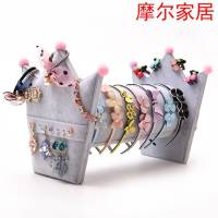 新款发箍架头箍收纳架发夹皮筋收纳架项链耳环收纳架时尚 发箍架粉色长50厘米