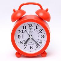 半个许仙创意学生用女可爱儿童闹钟床头座台钟电子时钟家用客厅小摆件钟表SN7544 红色