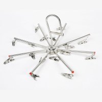 半个许仙16夹多夹不锈钢衣架加厚折叠住宿旅游晾晒衣架可折叠收拢生活日用整理衣物衣架晒袜子衣 不锈钢衣架 1个